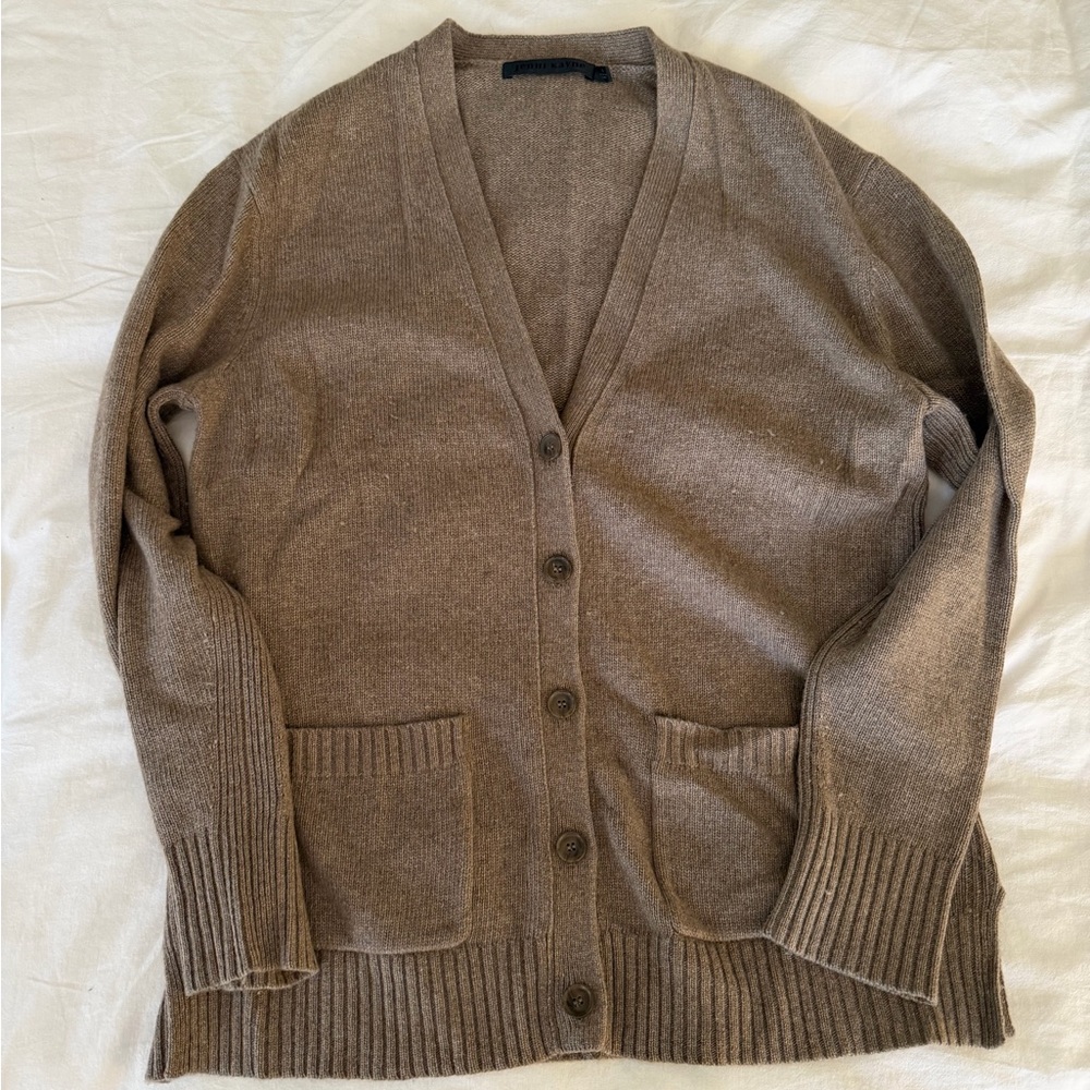 Jenni Kayne Brown Button-Up Cardigan